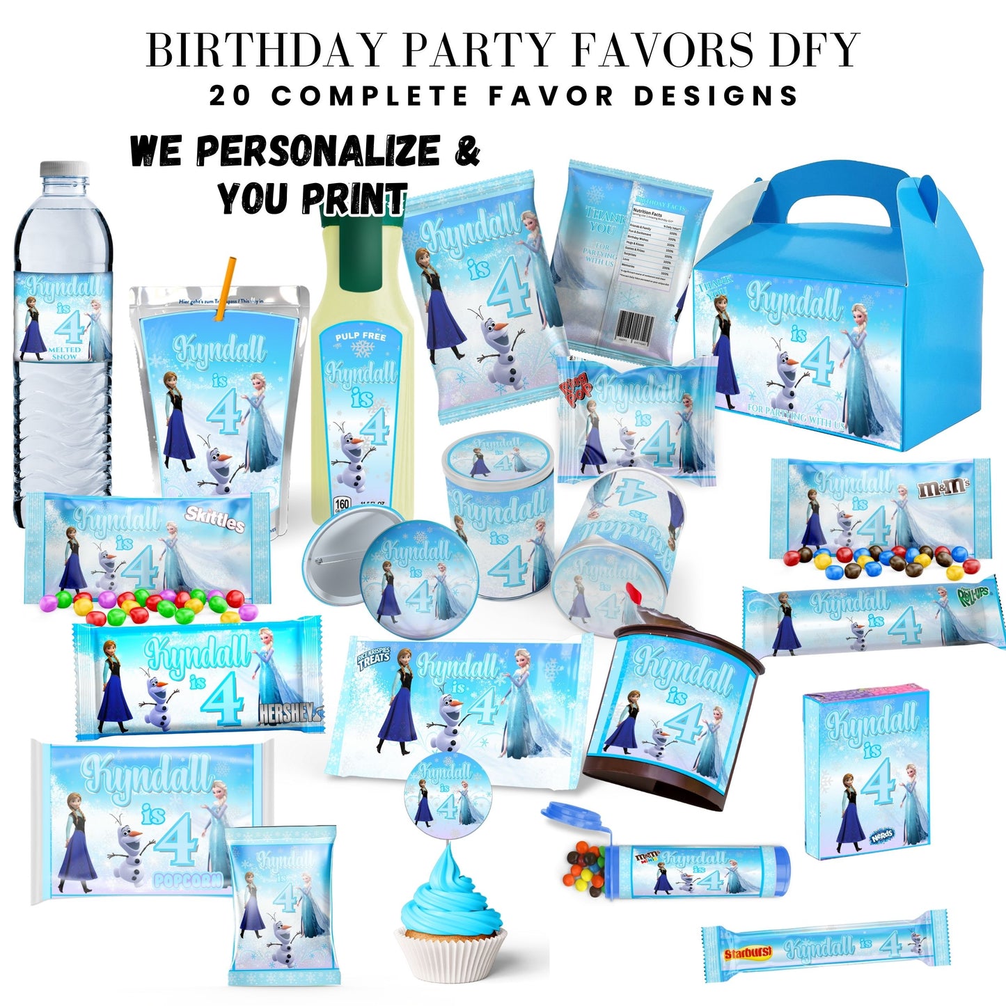 Frozen Birthday Party Favors DFY