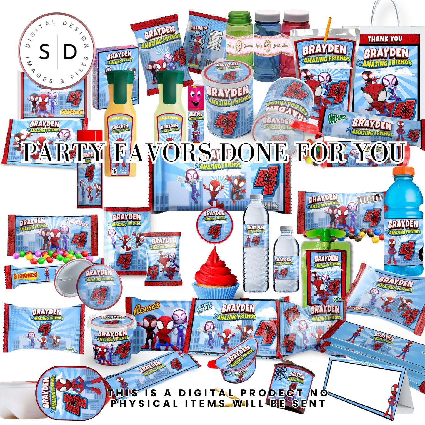 Spidey & Friends Birthday Party Favors DFY