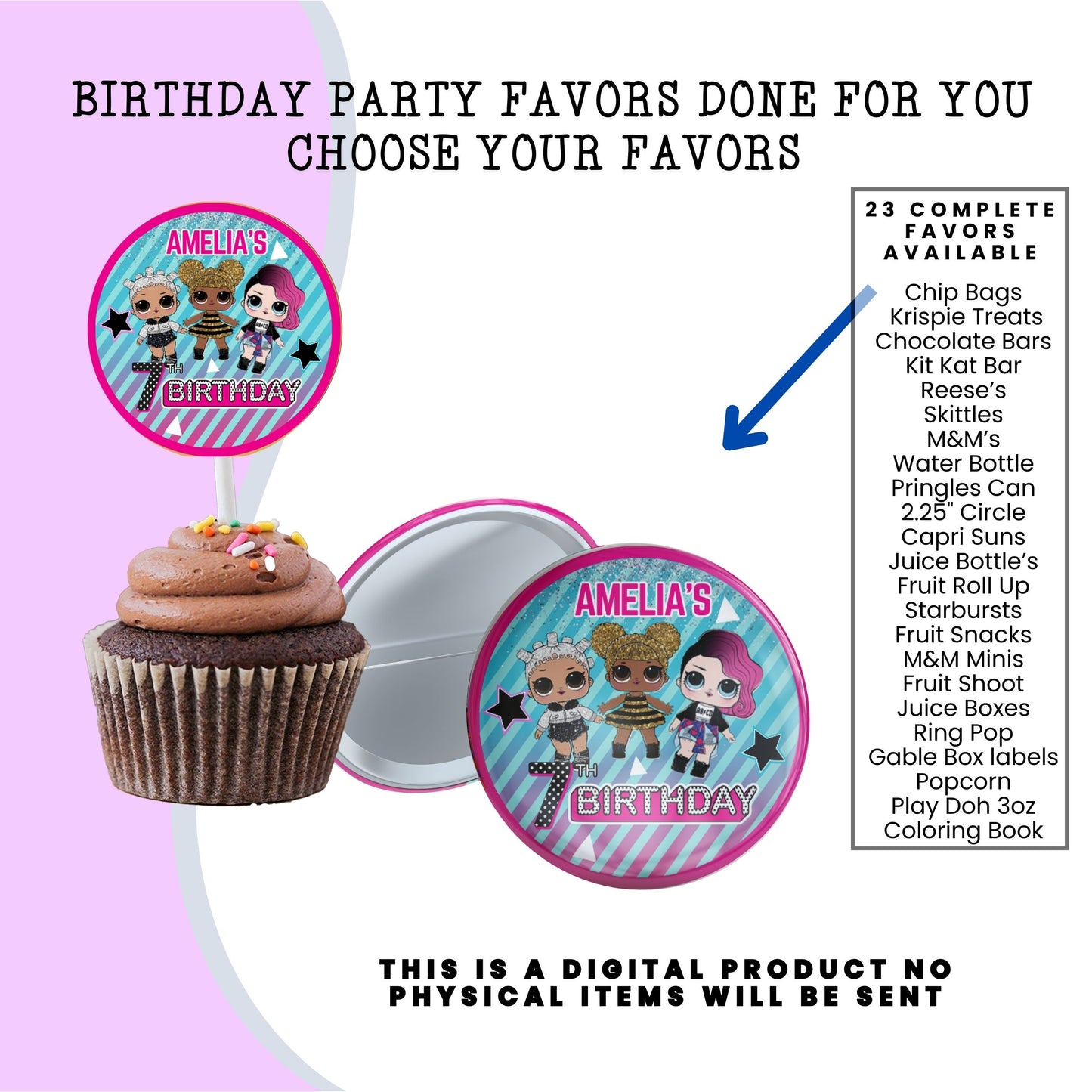 LOL Dolls Birthday Party Favors DFY