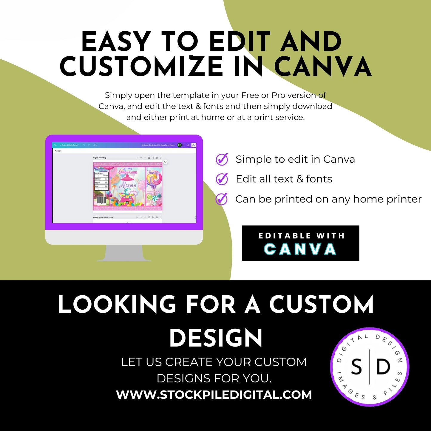 Customizable Canva Template for Skittles Candy
