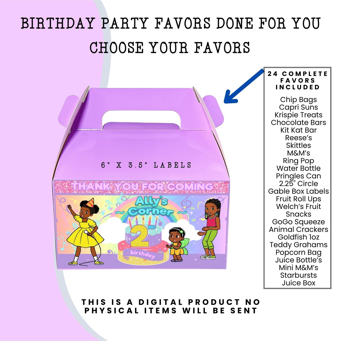 Gracie's Corner Birthday Party Favors DFY