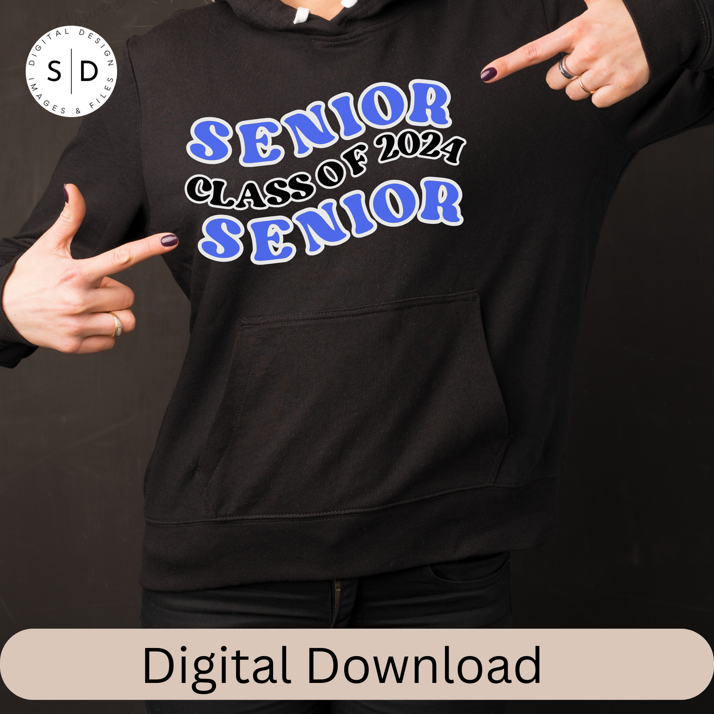 Senior Class of 2024 Wave Style SVG