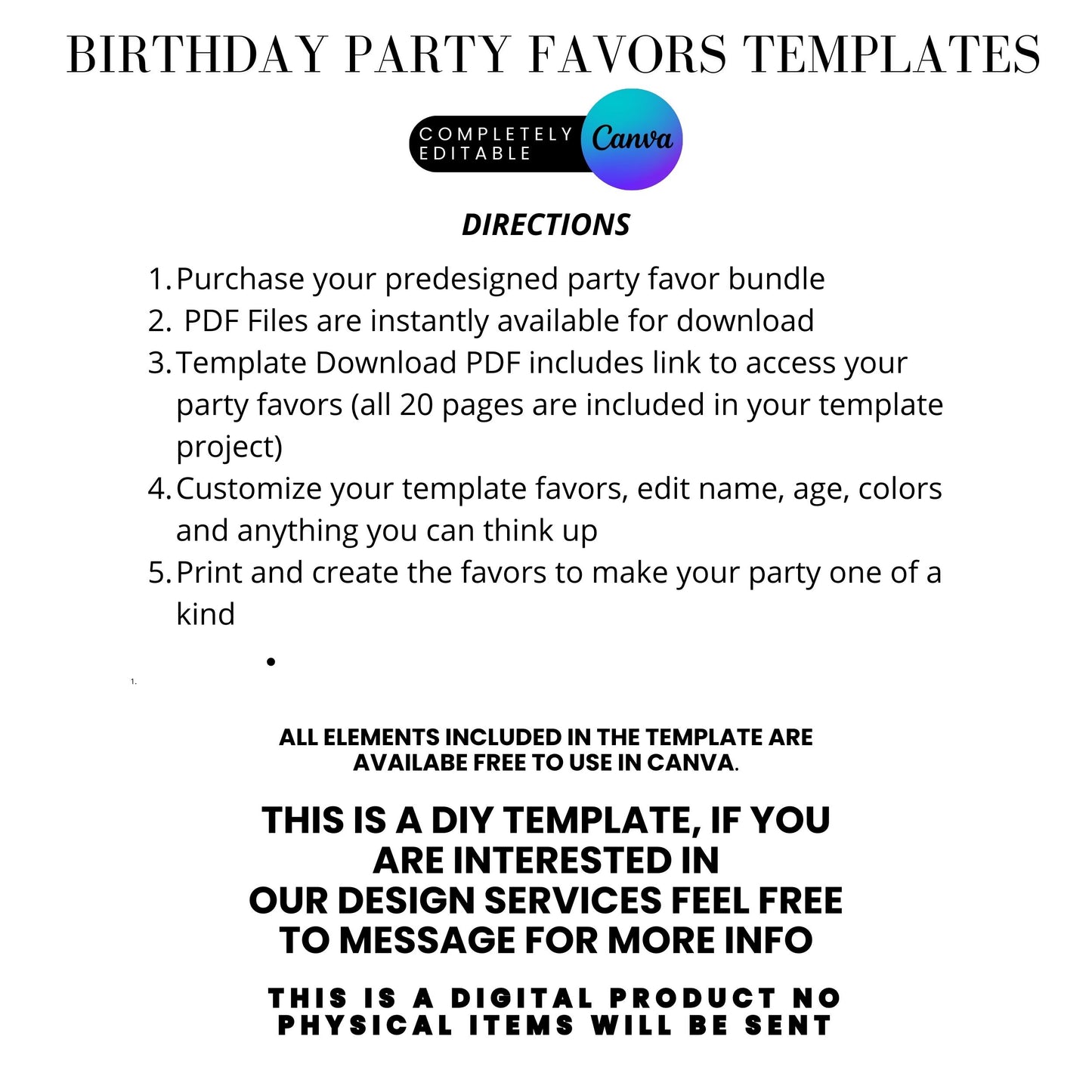 Sesame Street Birthday Party Favors Templates Bundle