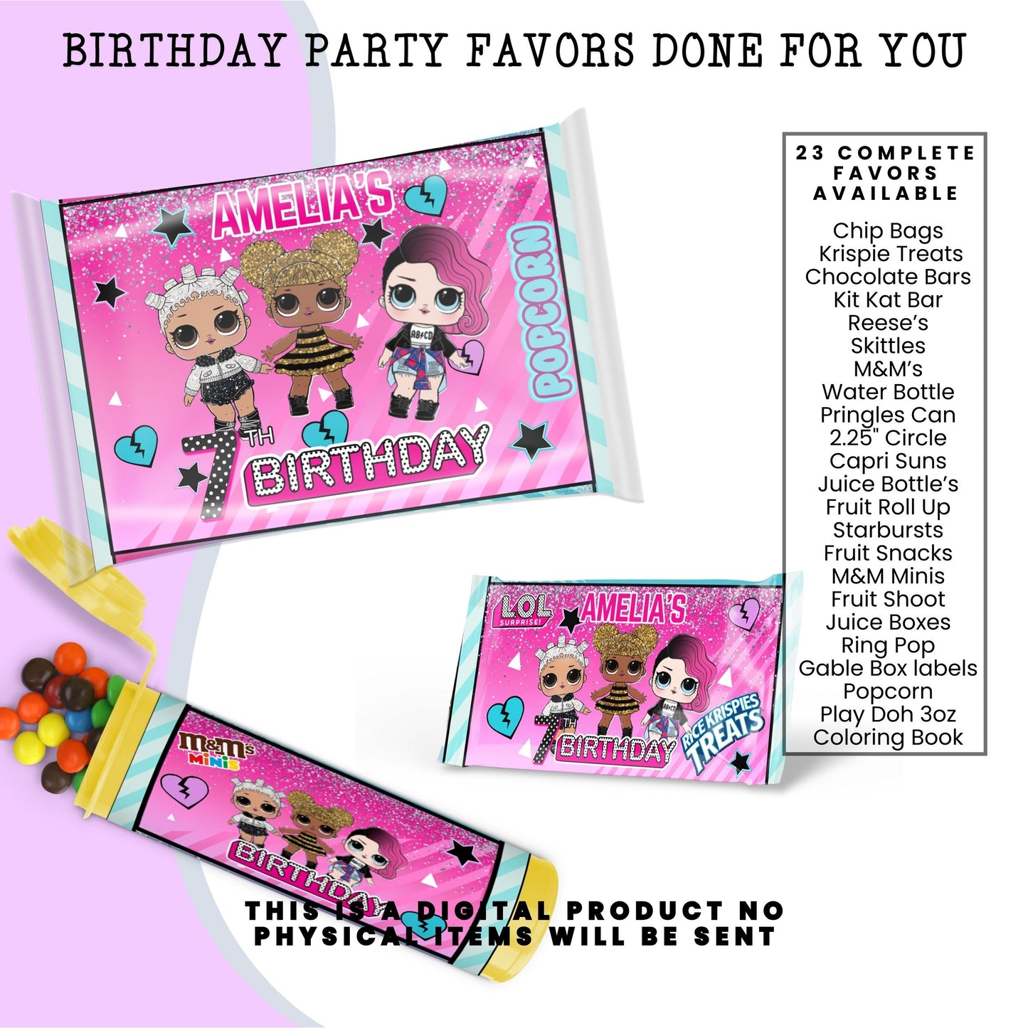LOL Dolls Birthday Party Favors DFY