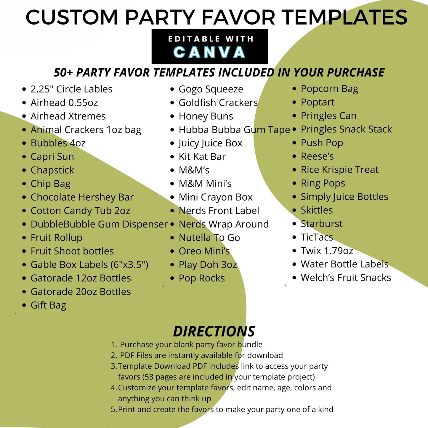 Hearts Valentines Party Favors Templates Bundle