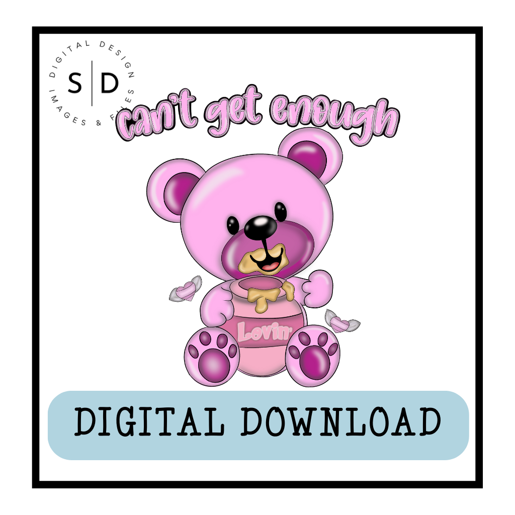 Can't Get Enough Lovin Bear PNG