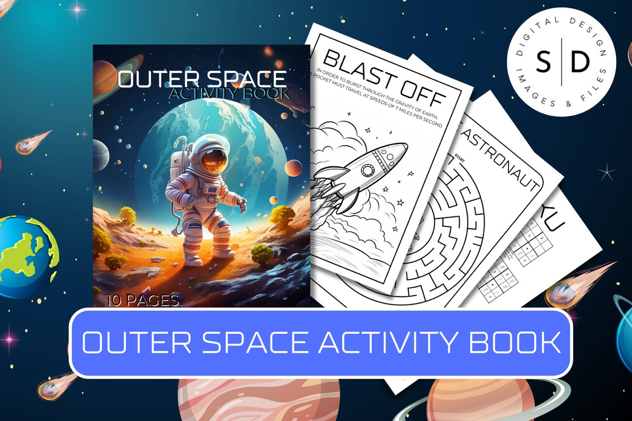 Outer Space Coloring Pages Fun Facts and puzzles