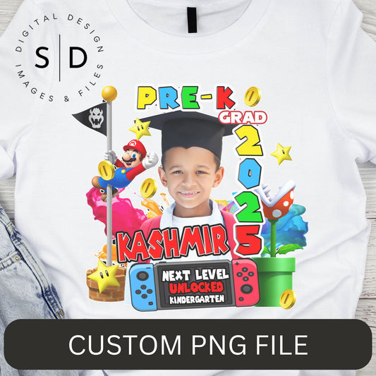 🎓 Custom Graduation PNG – Mario Theme 🎓