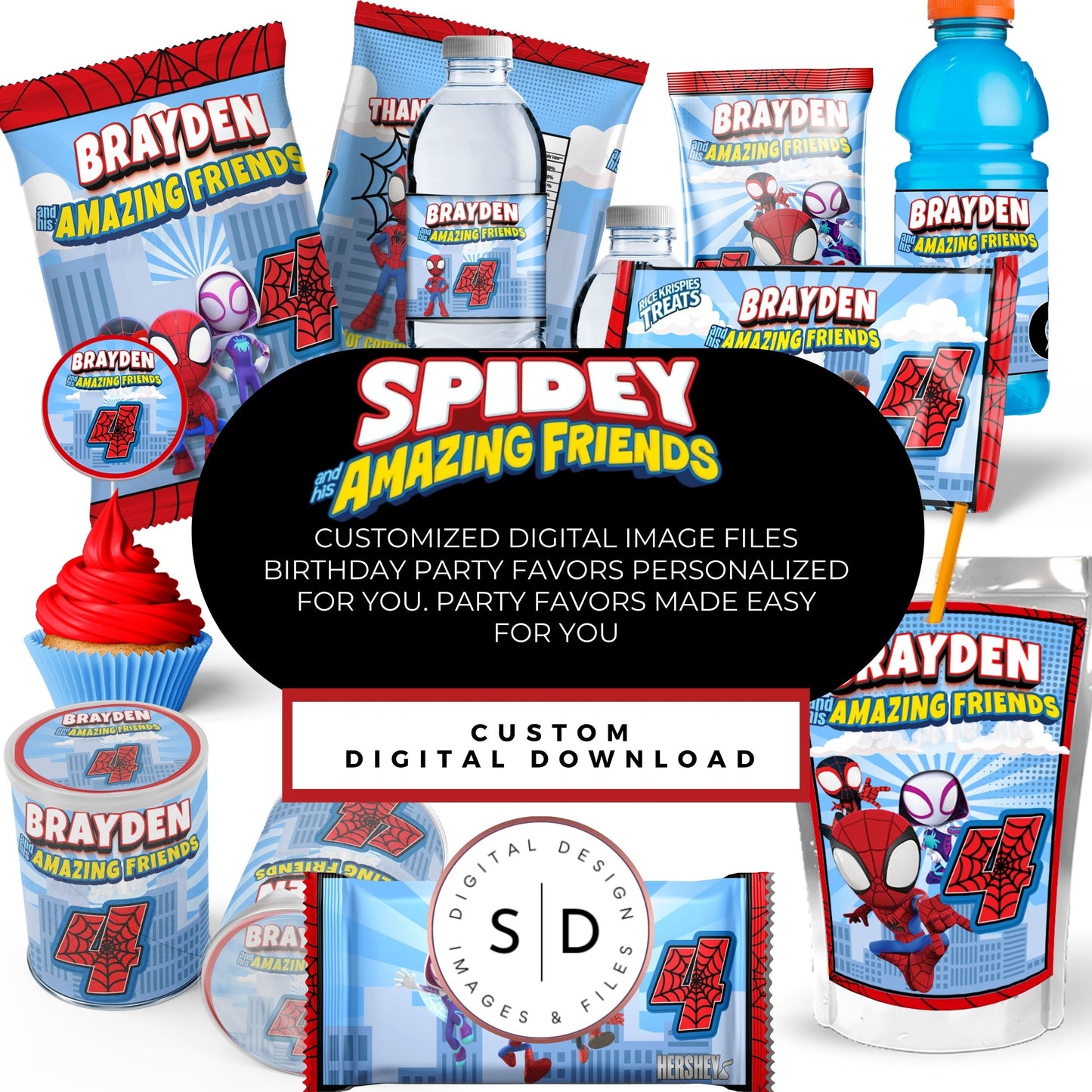 Spidey & Friends Birthday Party Favors DFY