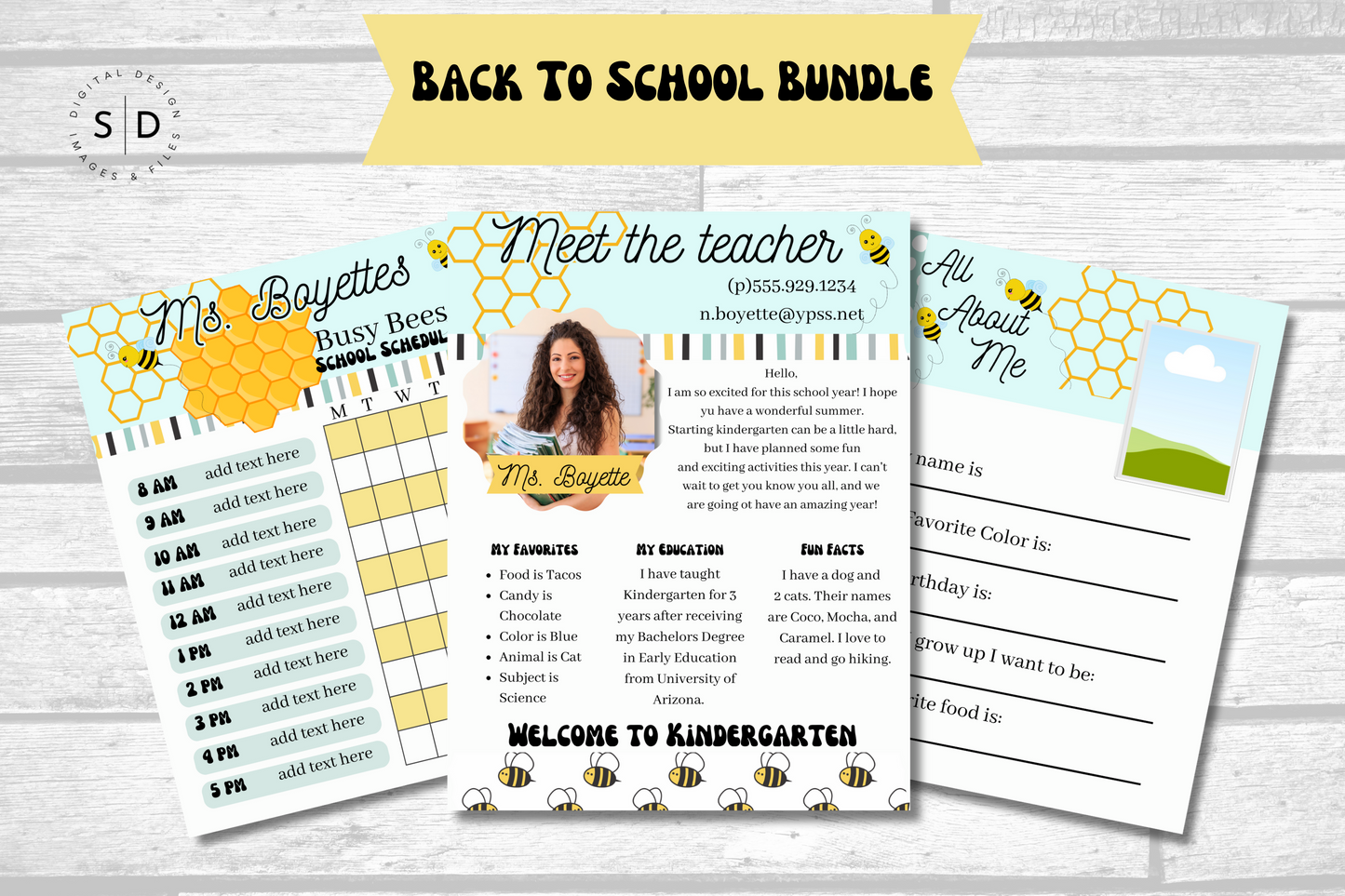 Back to School Bumble Bee Bundle
