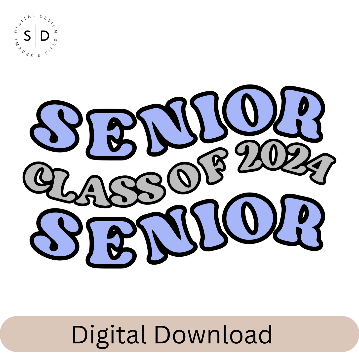 Senior Class of 2024 Wave Style SVG
