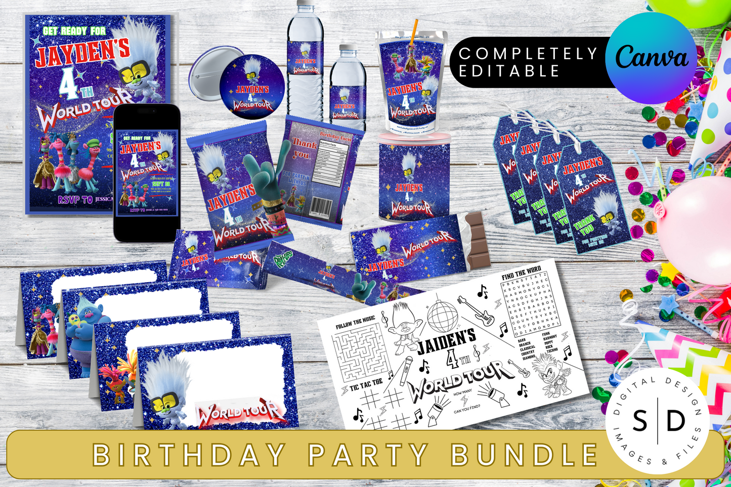Trolls World Tour Birthday Party Pack