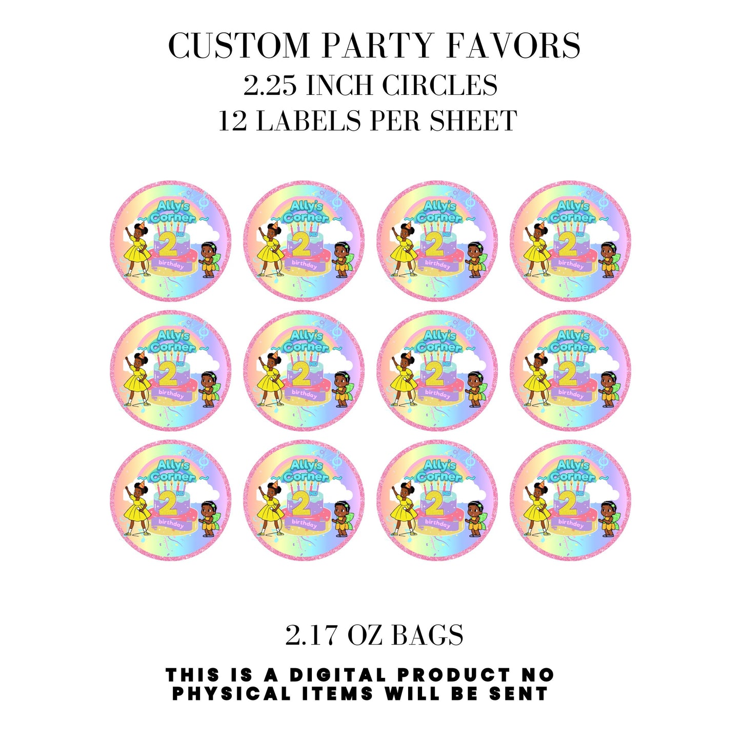 Gracie's Corner Birthday Party Favors DFY