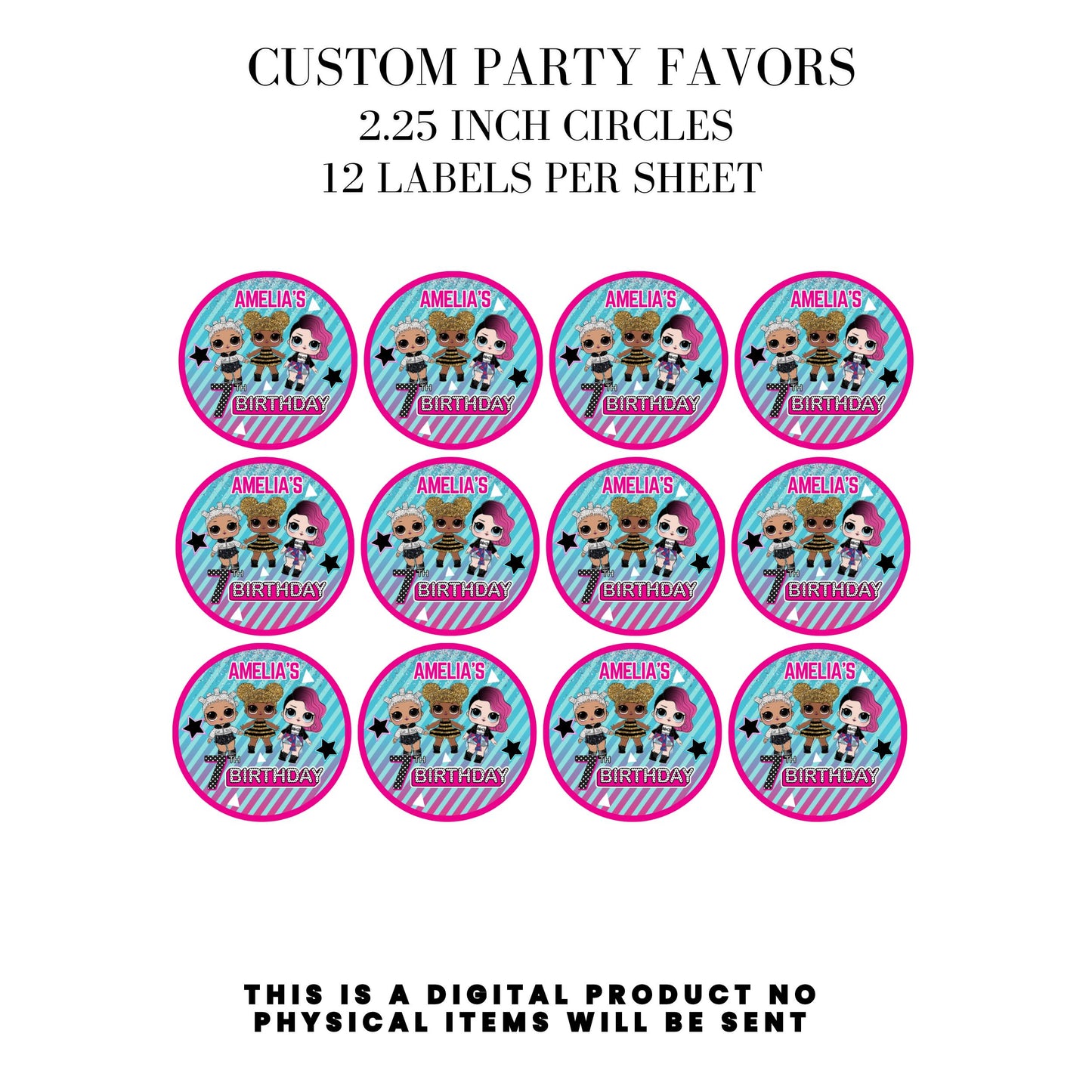 LOL Dolls Birthday Party Favors DFY