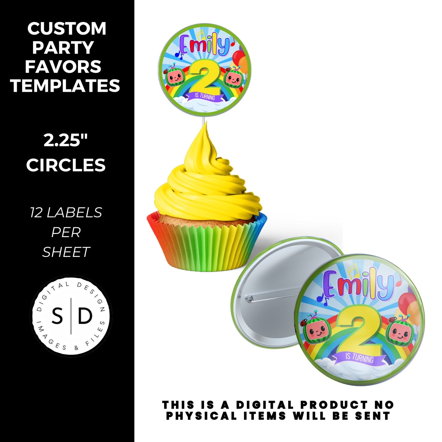 Rainbow Melon Birthday Party Favor Bundle DFY