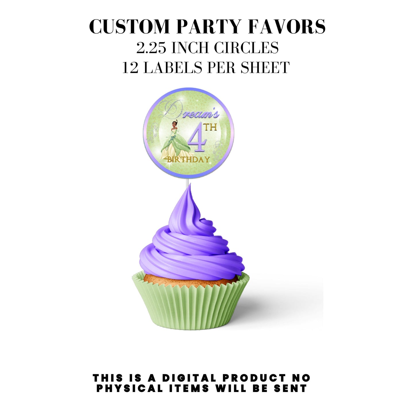 Princess Tiana Printable Favor Designs DFY