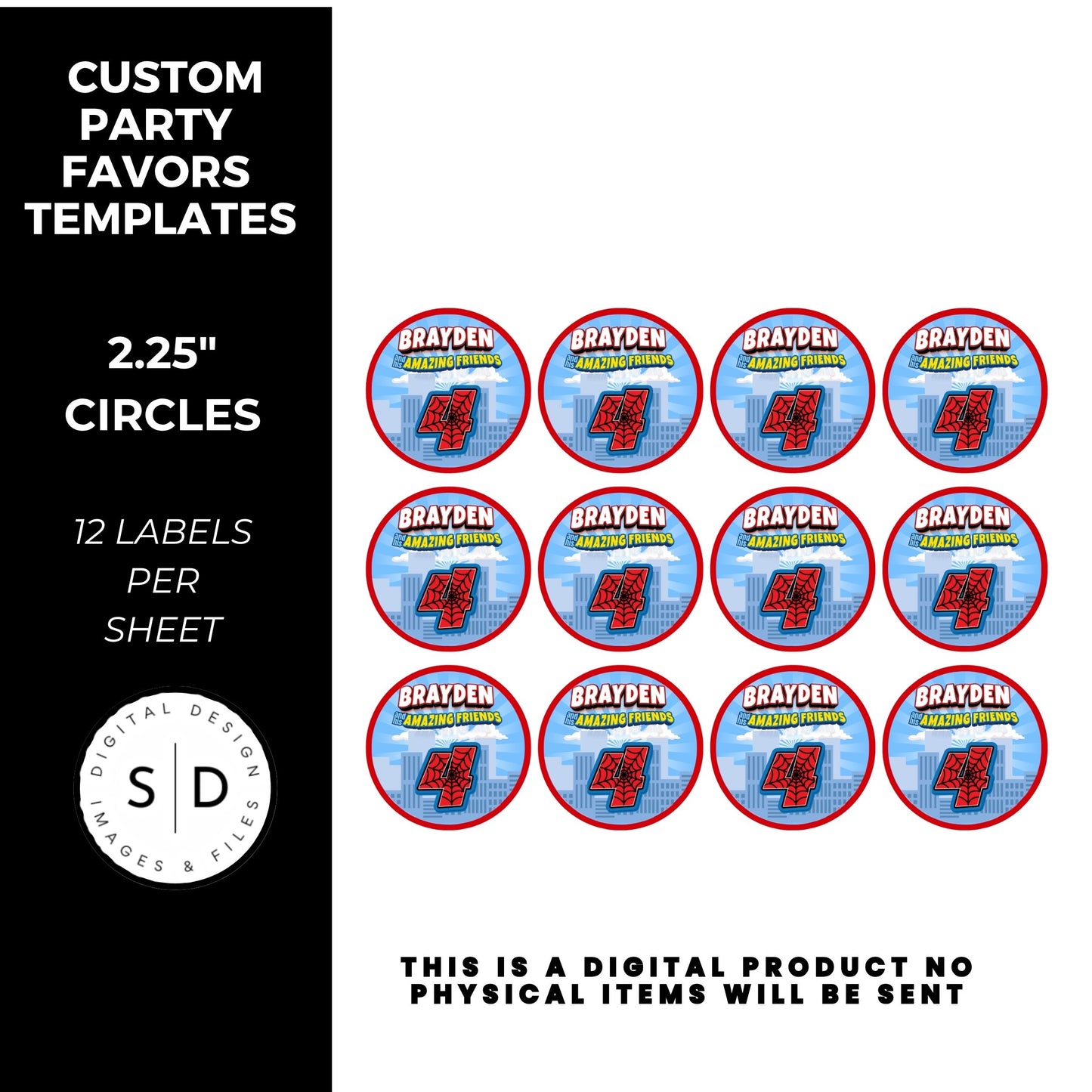 Spidey & Friends Birthday Party Favors DFY