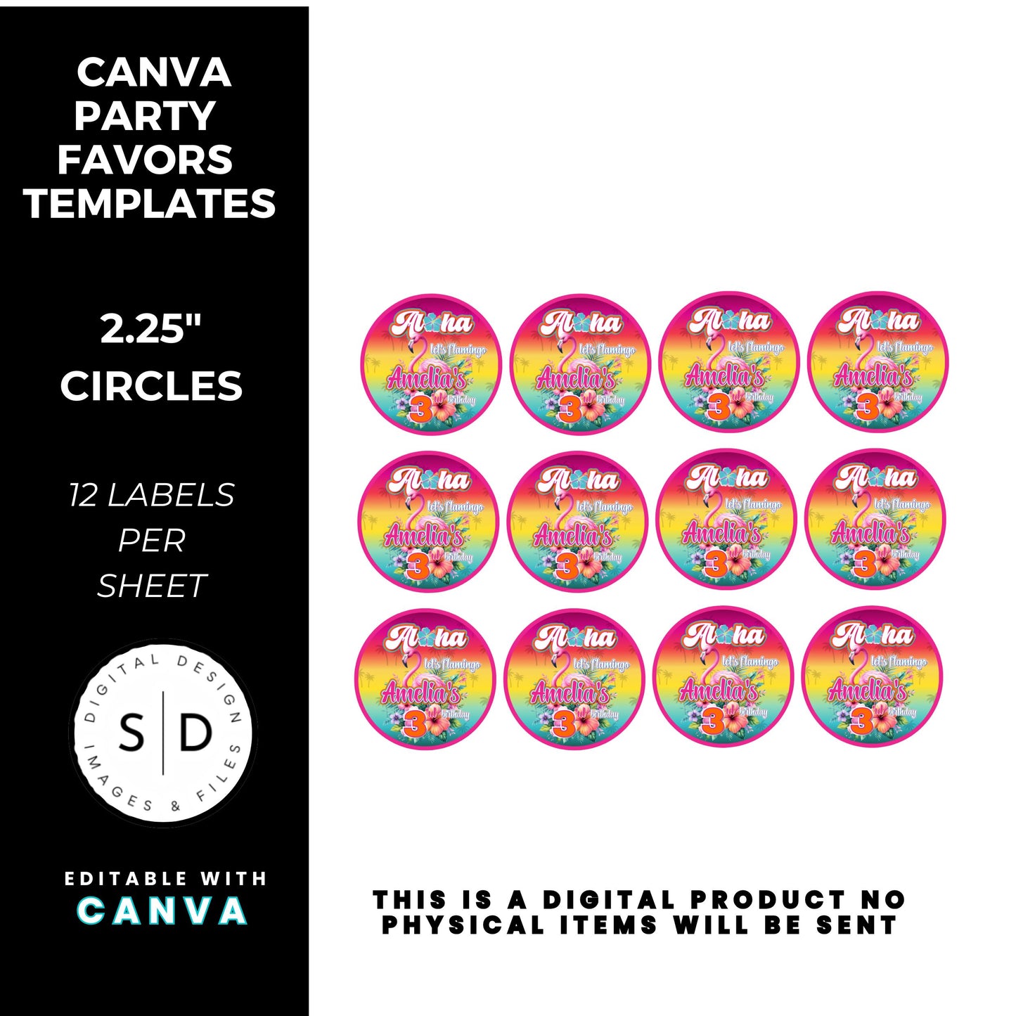Let's Paint Birthday Party Favor Templates