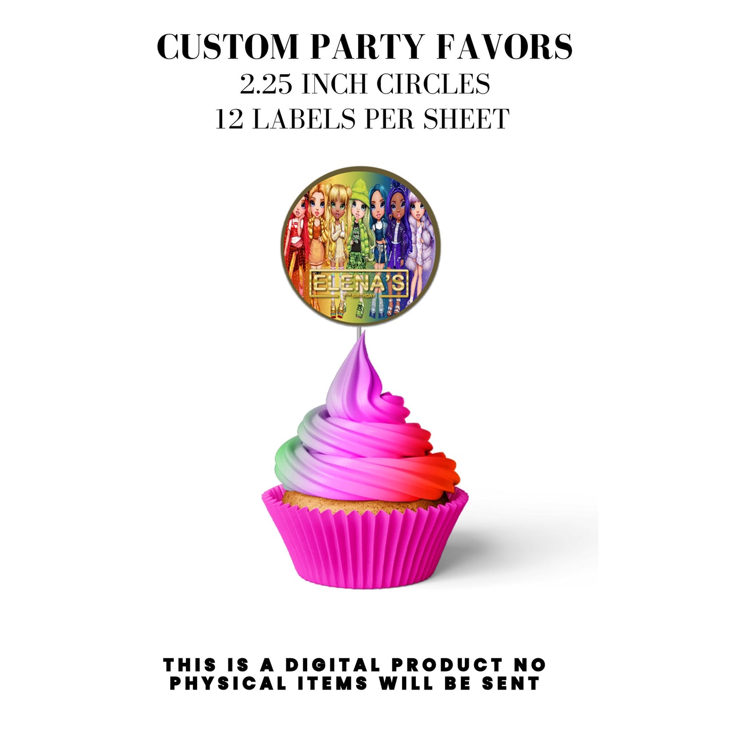 Rainbow High Birthday Party Favors DFY
