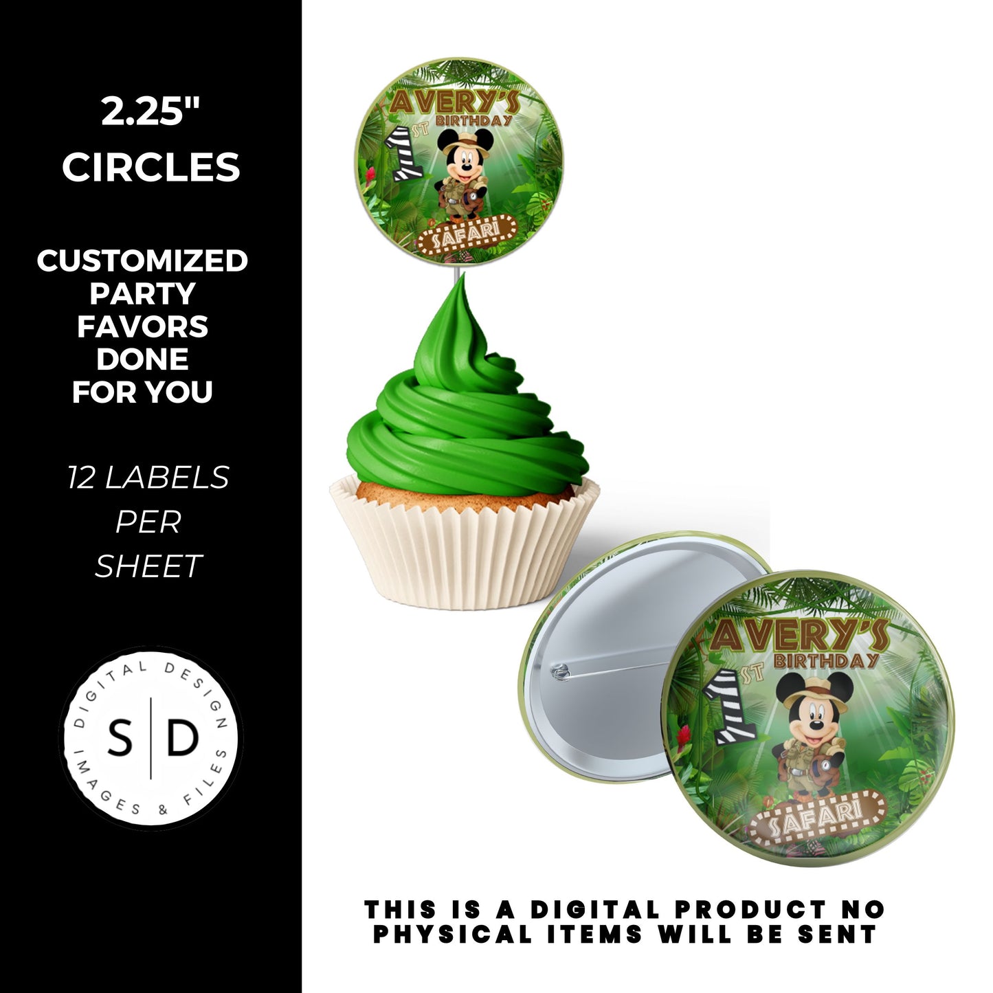 Mouse Safari Birthday Party Favors DFY
