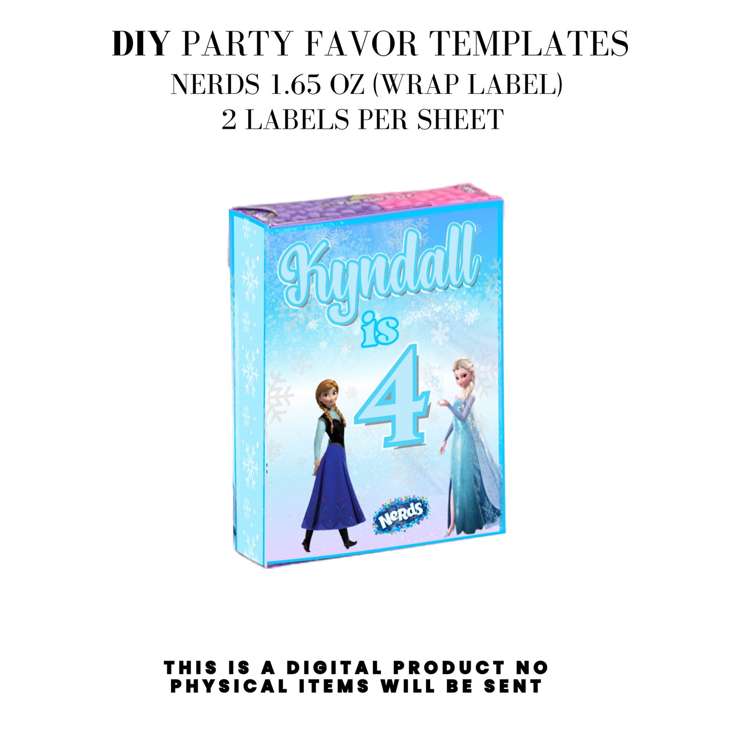 Frozen Birthday Party Favors DFY