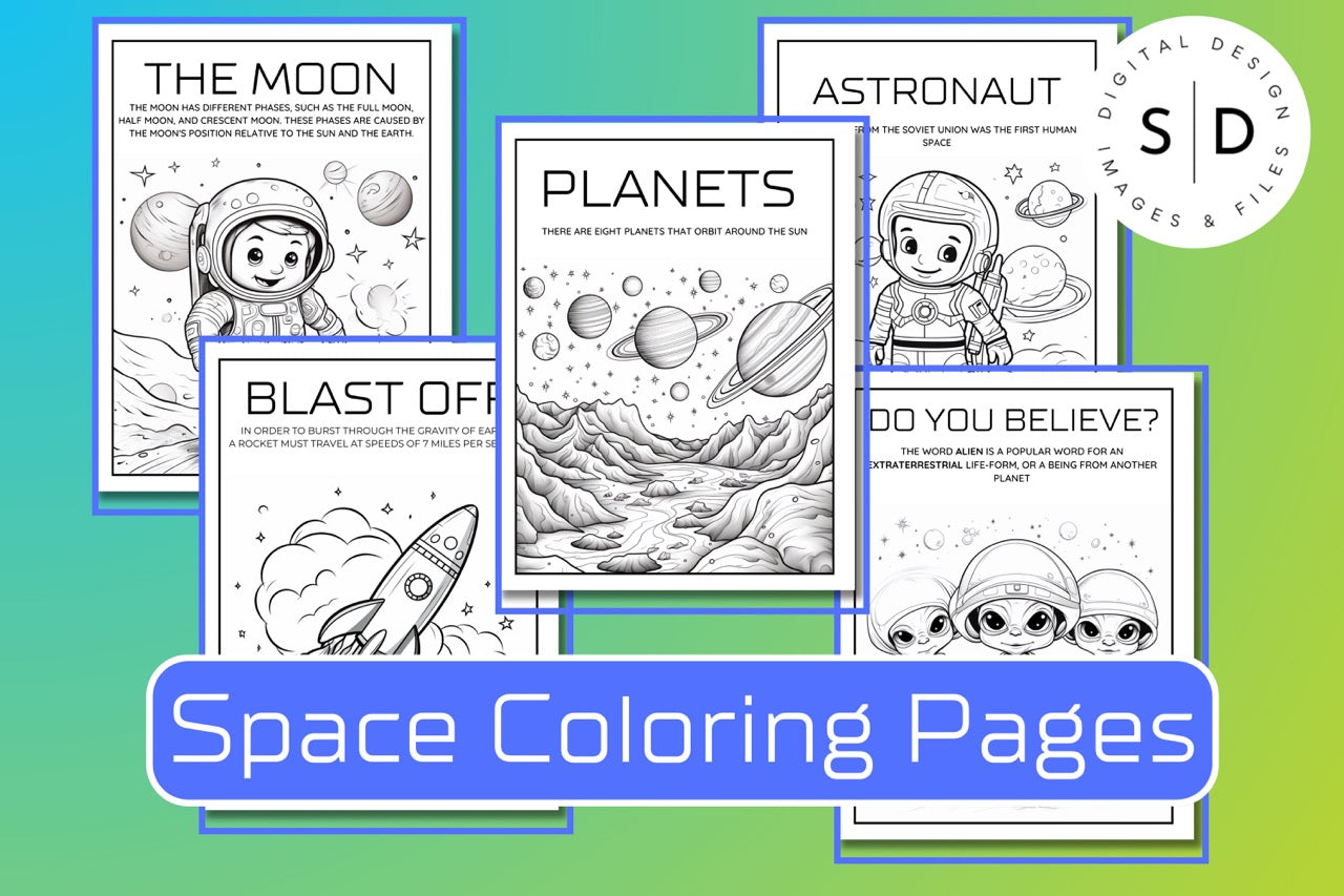 Outer Space Coloring Pages Fun Facts and puzzles