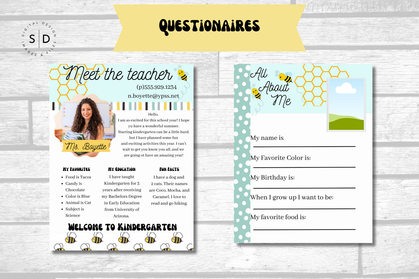 Back to School Bumble Bee Bundle