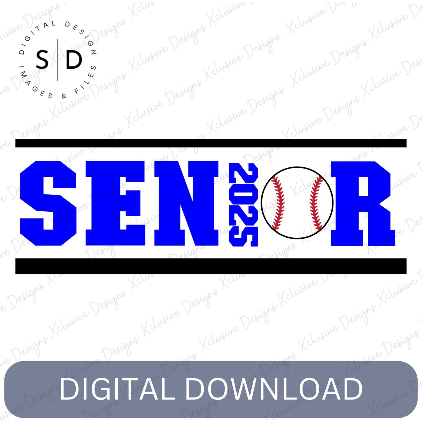Senior 2025 Baseball SVG