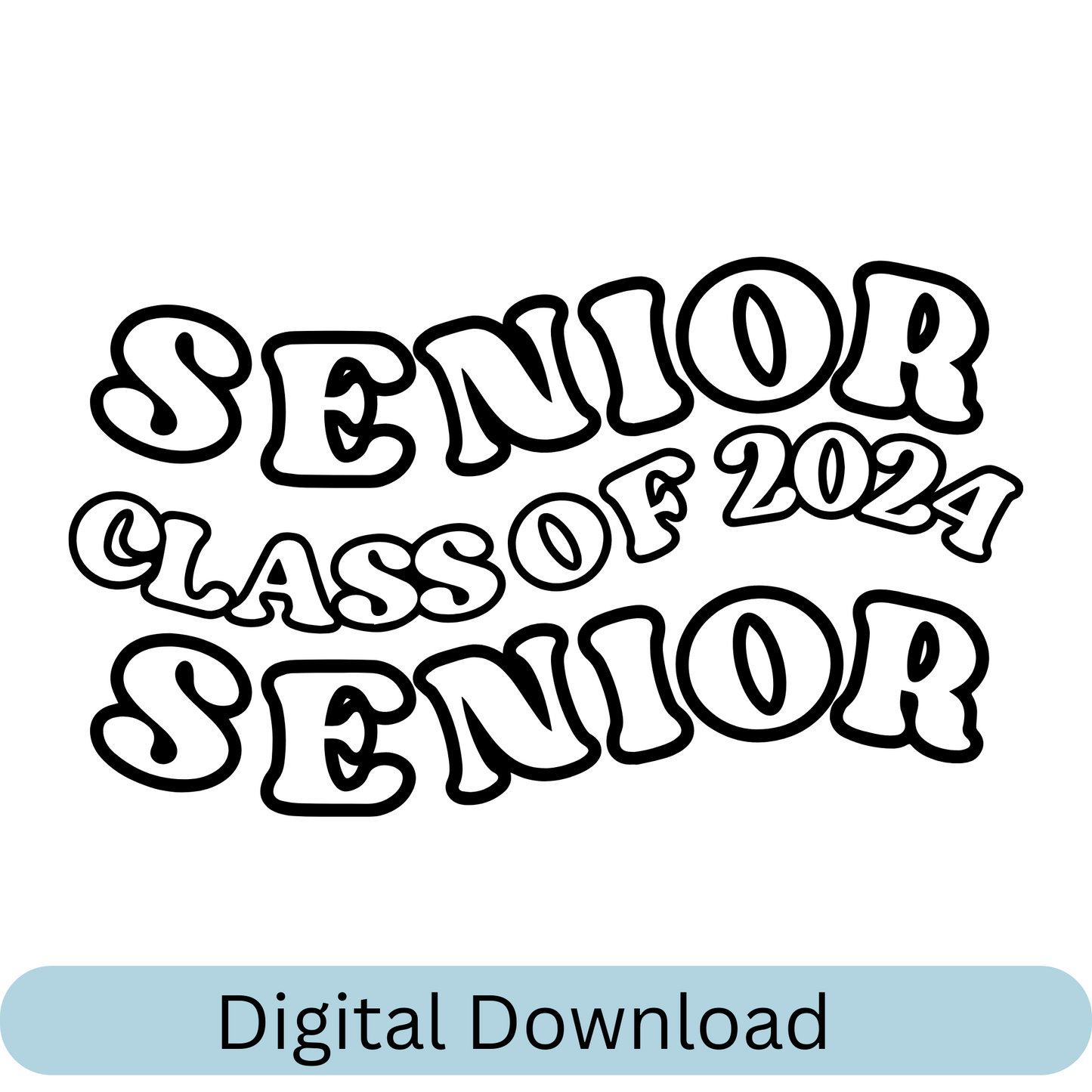 Senior Class of 2024 Wave Style SVG
