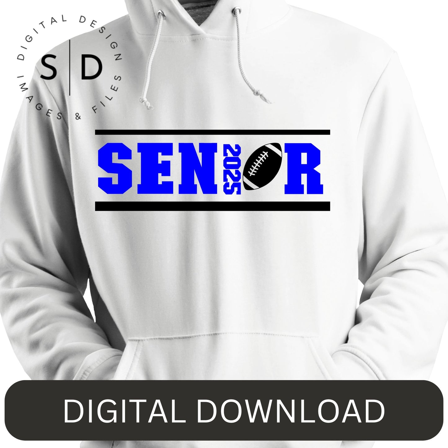 Senior 2025 Football SVG