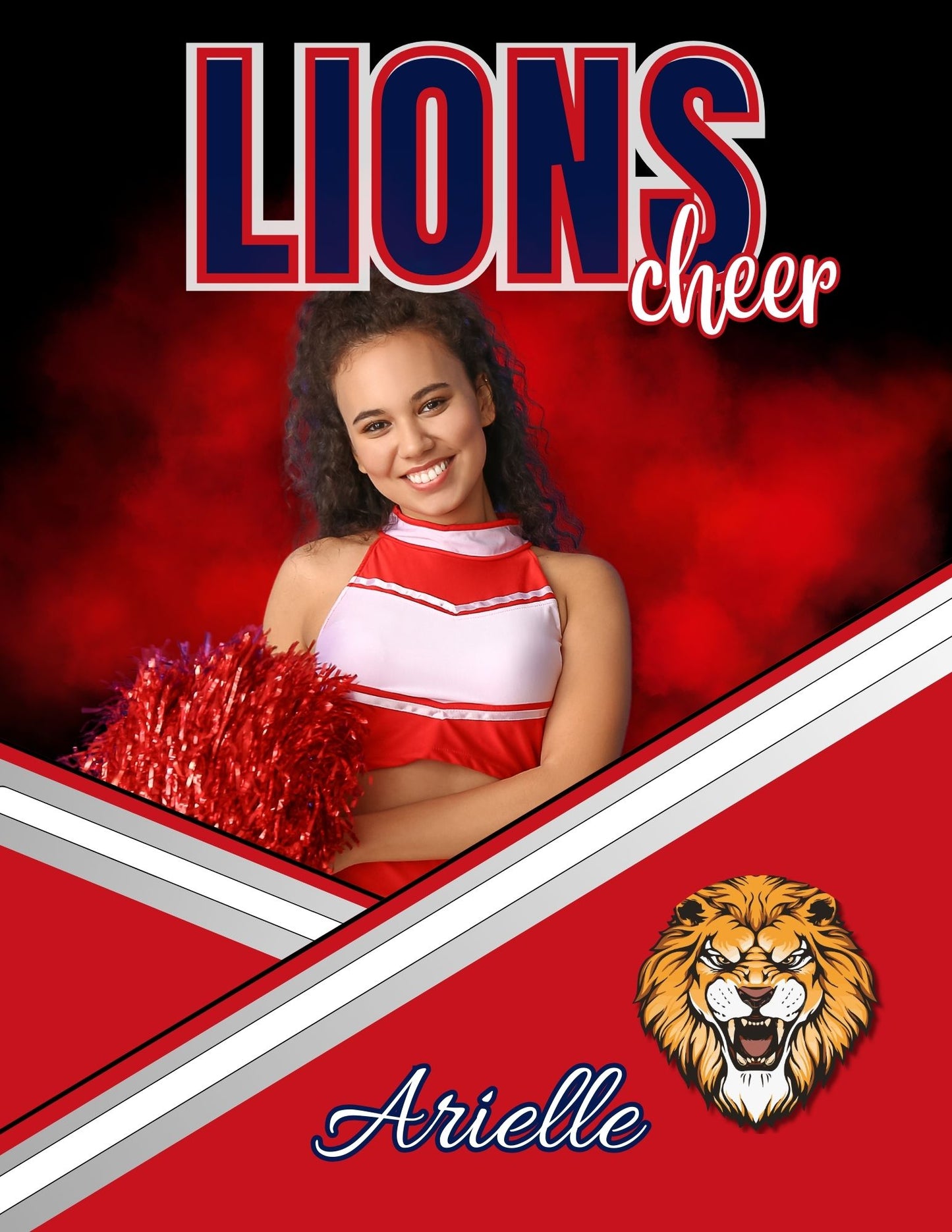 Cheer Player Trading Card Templates Bundle