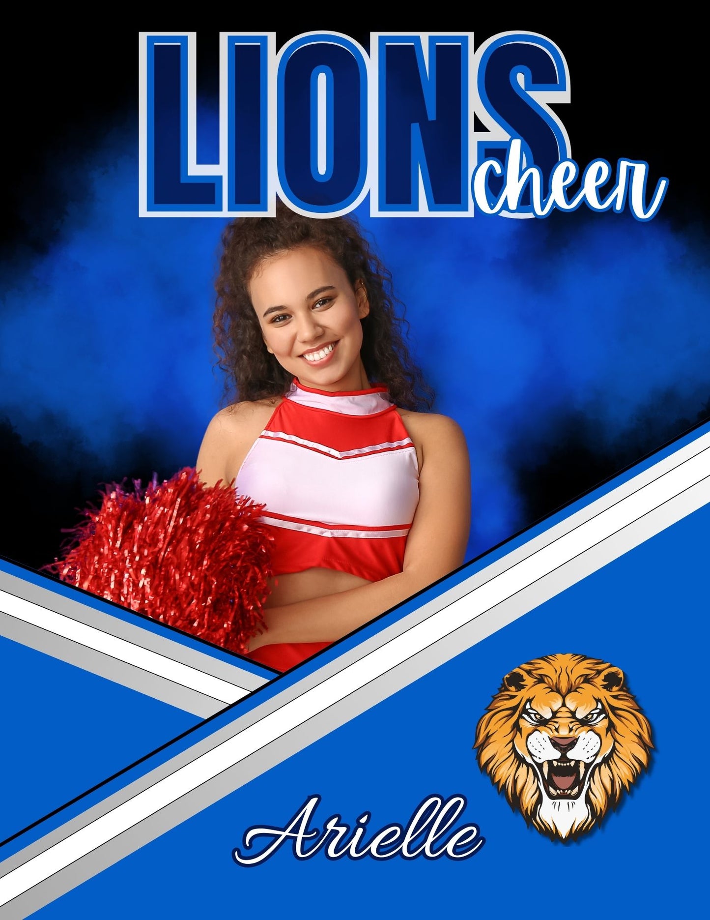 Cheer Player Trading Card Templates Bundle