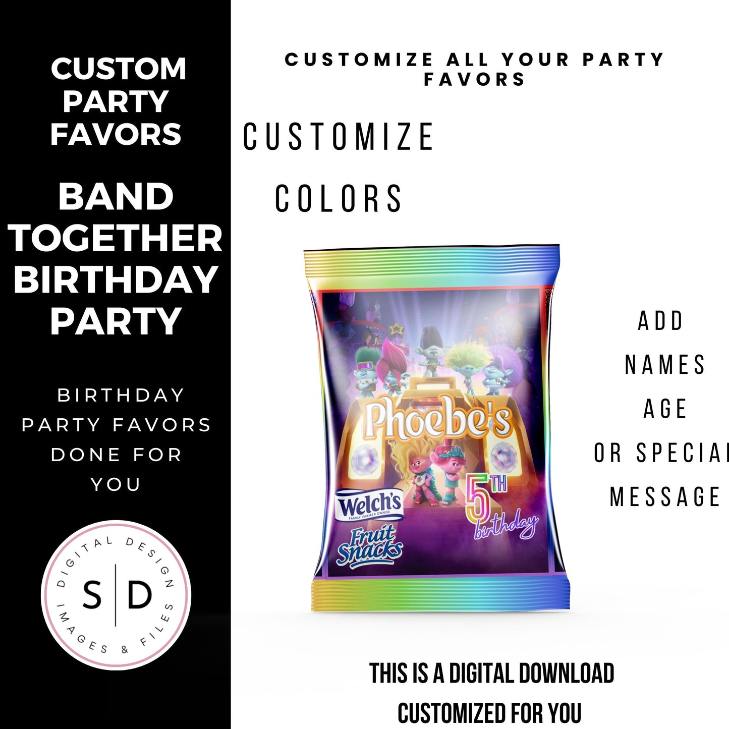 Band Together Birthday Party Favors DFY