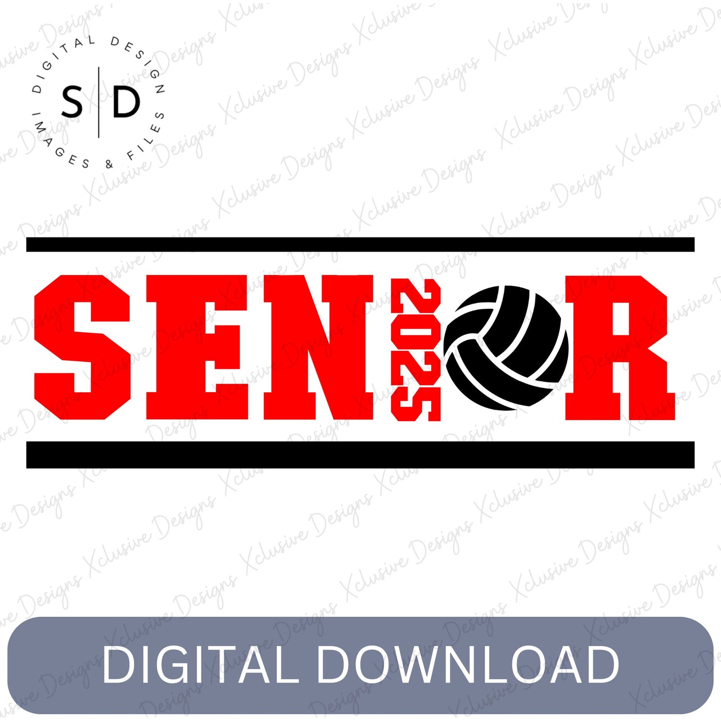 Senior 2025 Volleyball SVG
