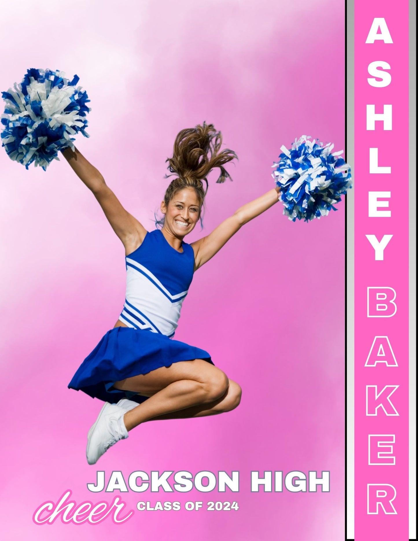 Cheer Player Trading Card Templates Bundle
