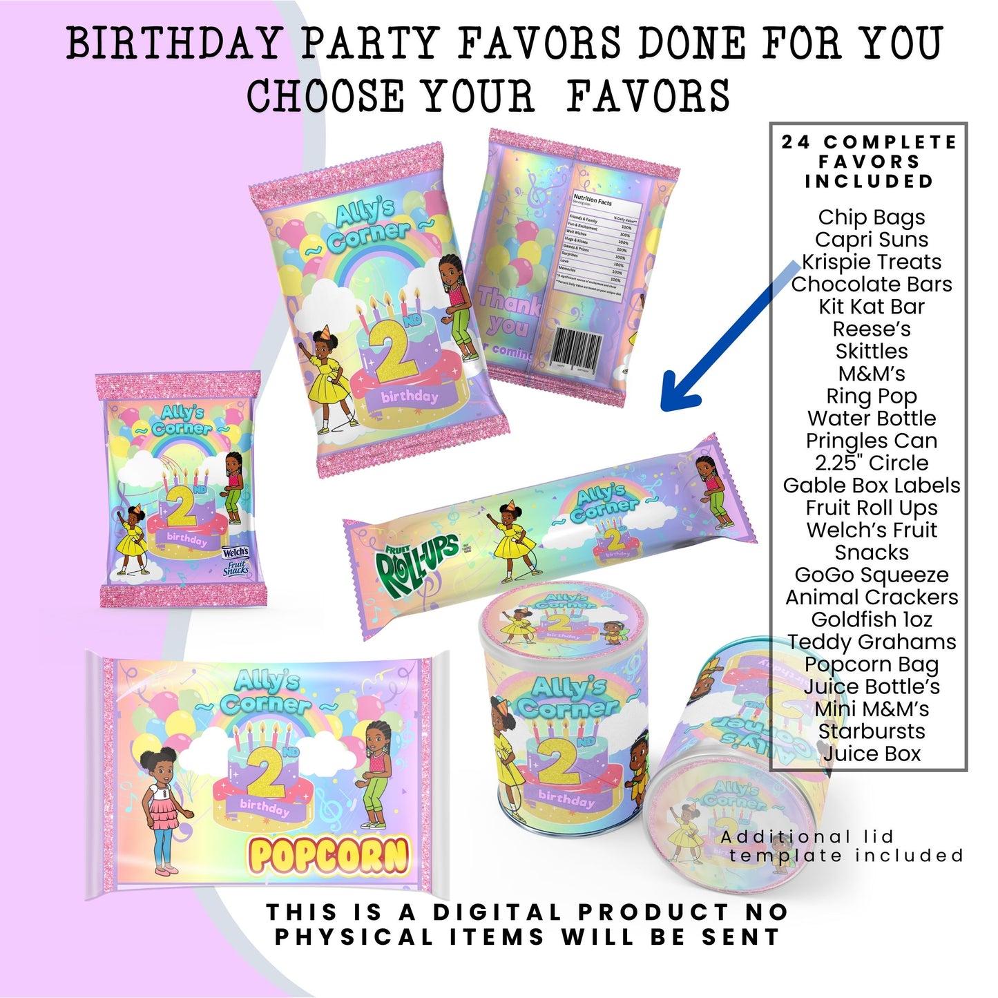 Gracie's Corner Birthday Party Favors DFY