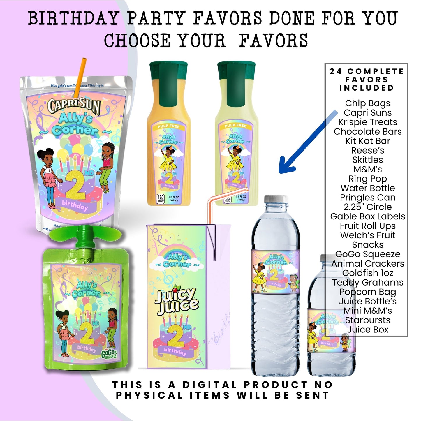 Gracie's Corner Birthday Party Favors DFY