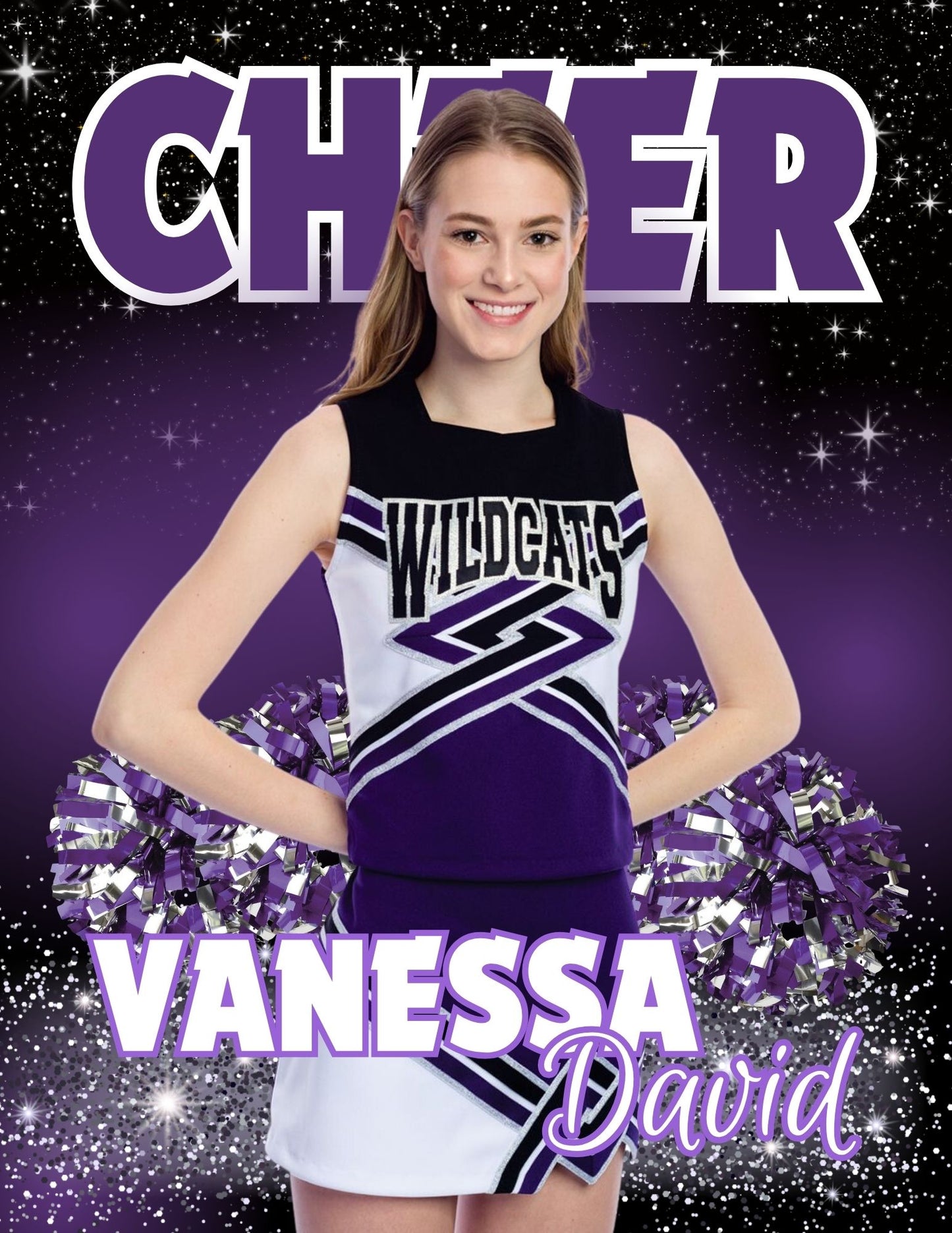 Cheer Player Trading Card Templates Bundle