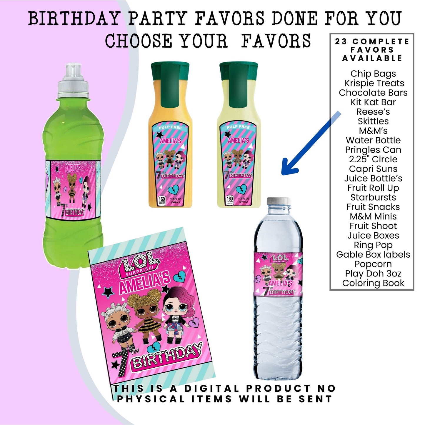 LOL Dolls Birthday Party Favors DFY
