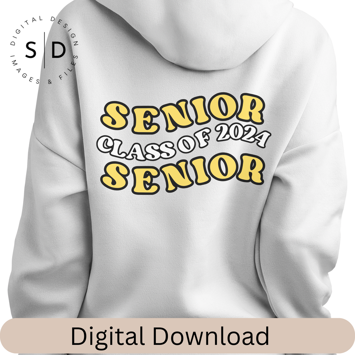Senior Class of 2024 Wave Style SVG