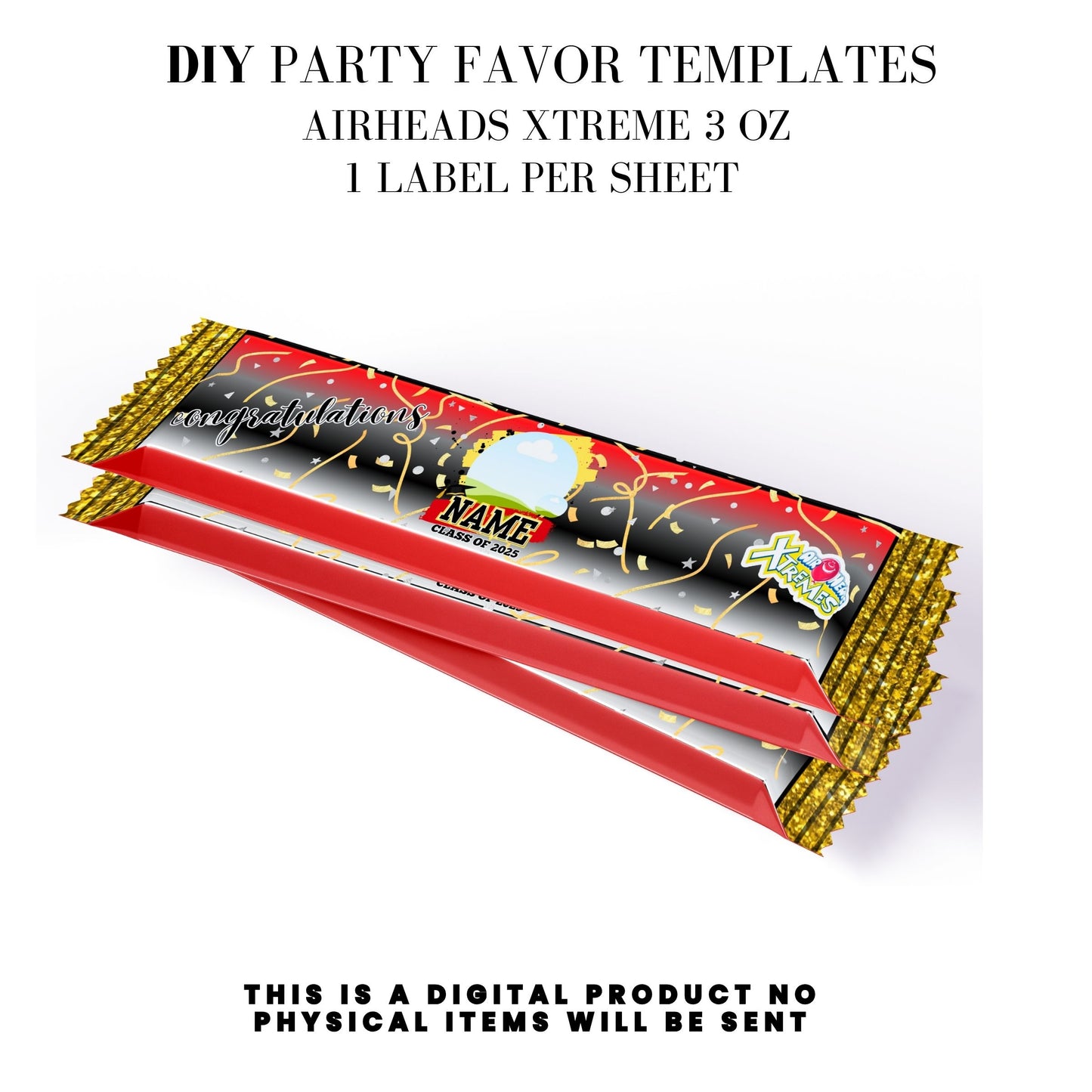 Class of 2025 Graduation Party Favor Canva Template Bundle ๐โจ
