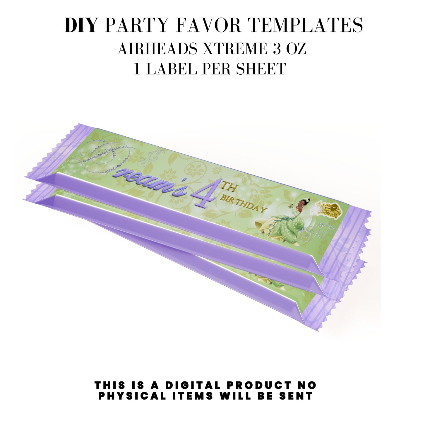 Princess Tiana Printable Favor Designs DFY