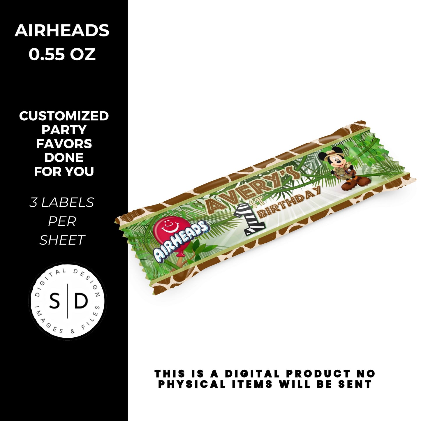 Mouse Safari Birthday Party Favors DFY