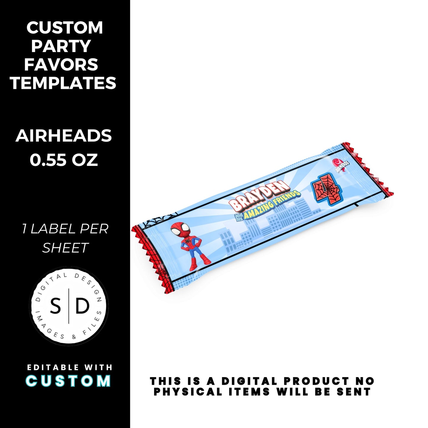 Spidey & Friends Birthday Party Favors DFY