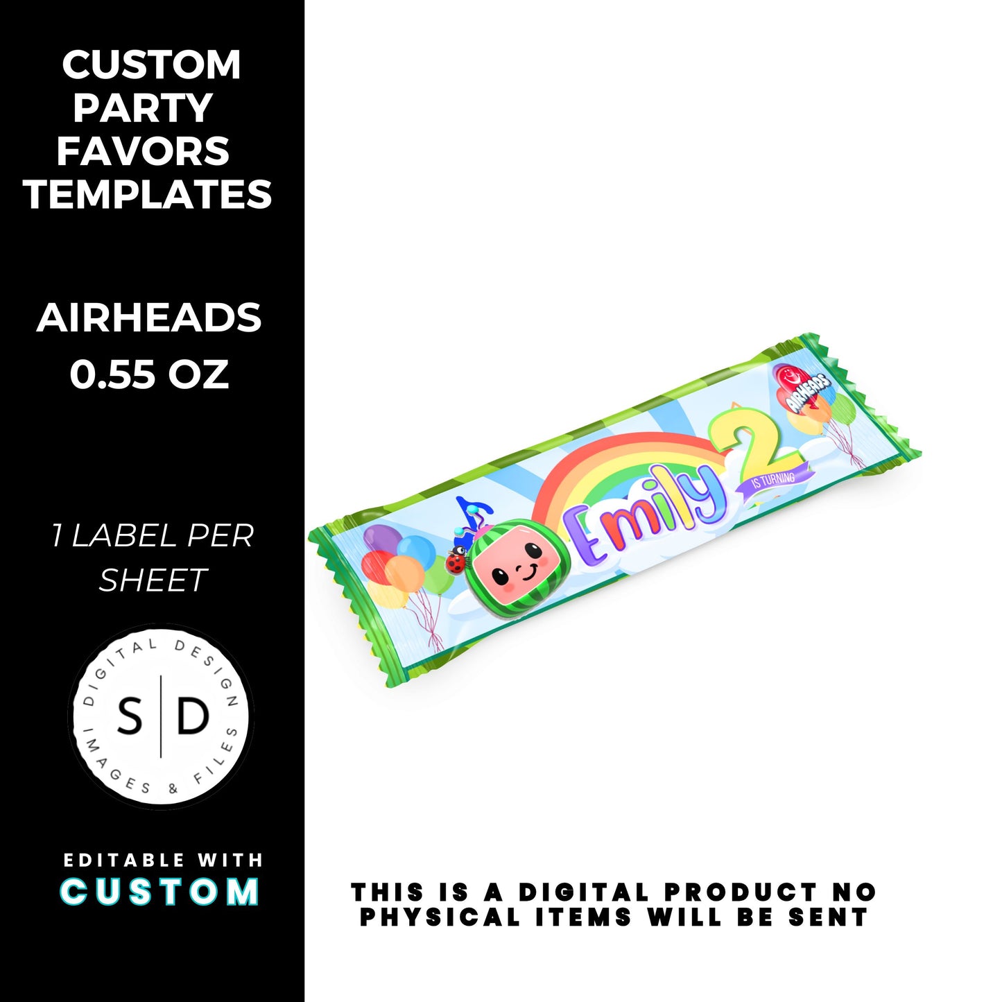 Rainbow Melon Birthday Party Favor Bundle DFY