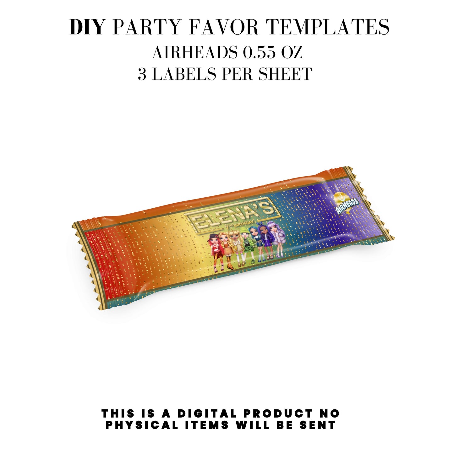 Rainbow High Birthday Party Favors DFY