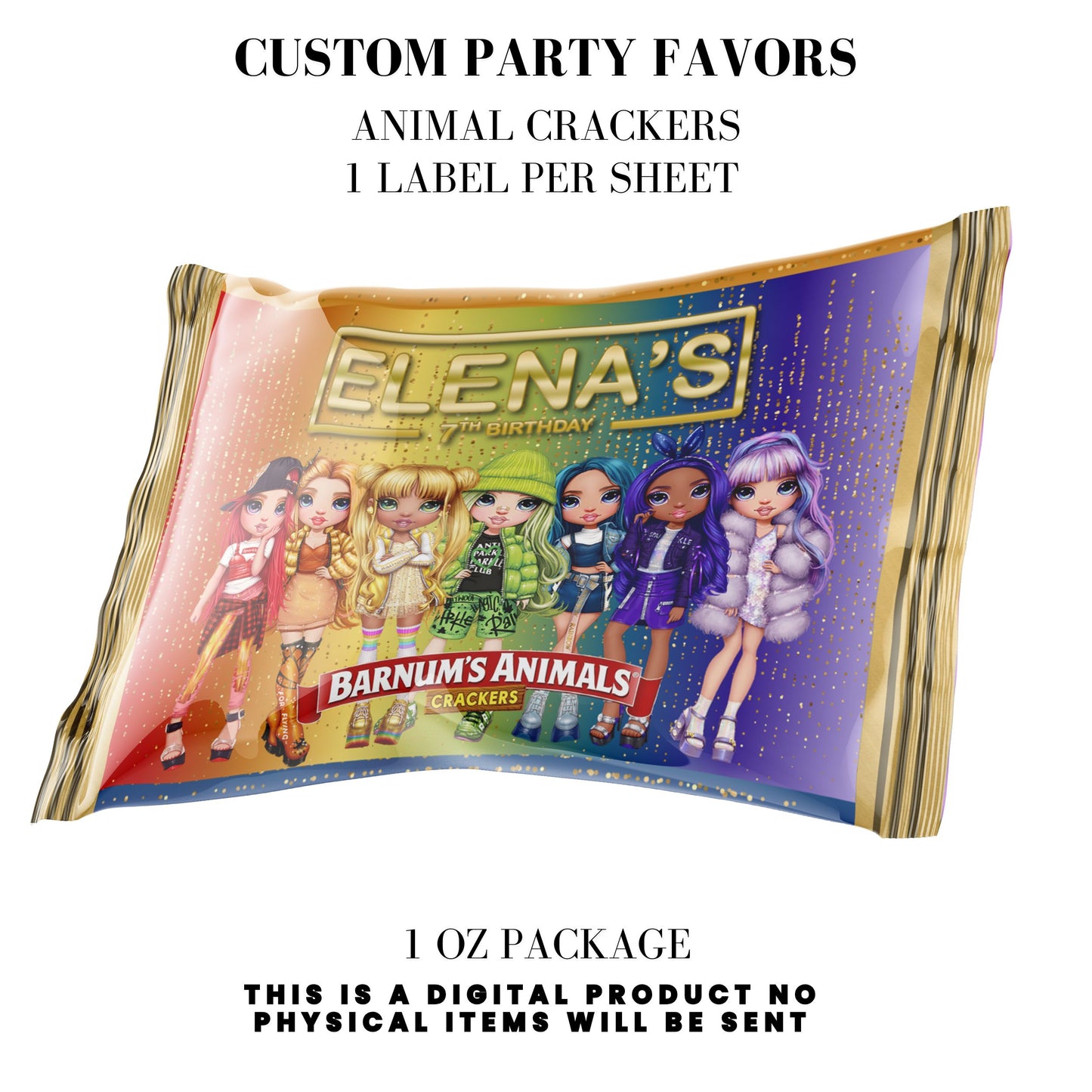Rainbow High Birthday Party Favors DFY