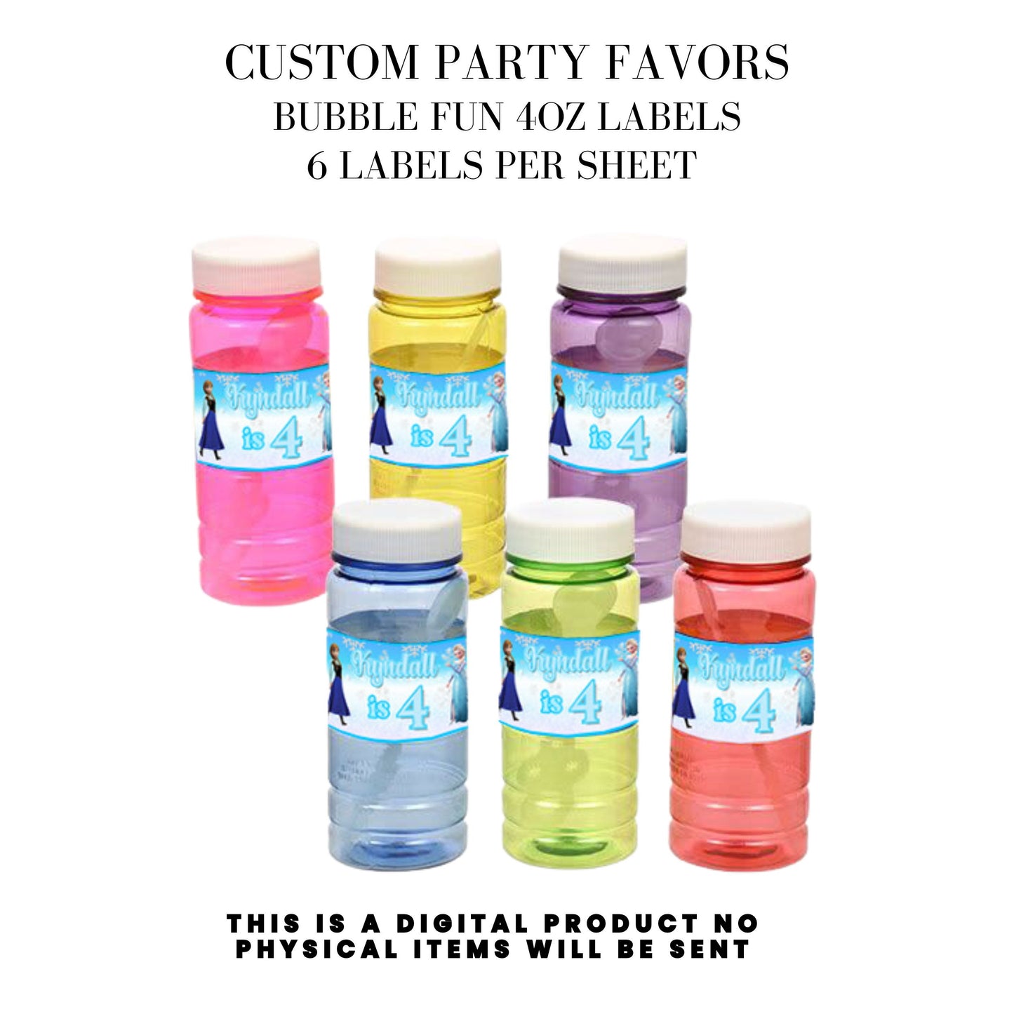 Frozen Birthday Party Favors DFY