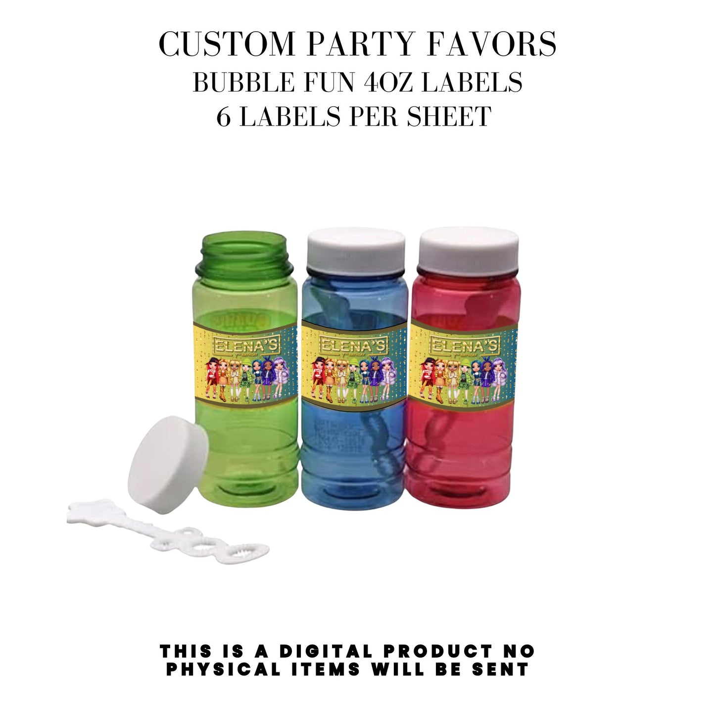 Rainbow High Birthday Party Favors DFY