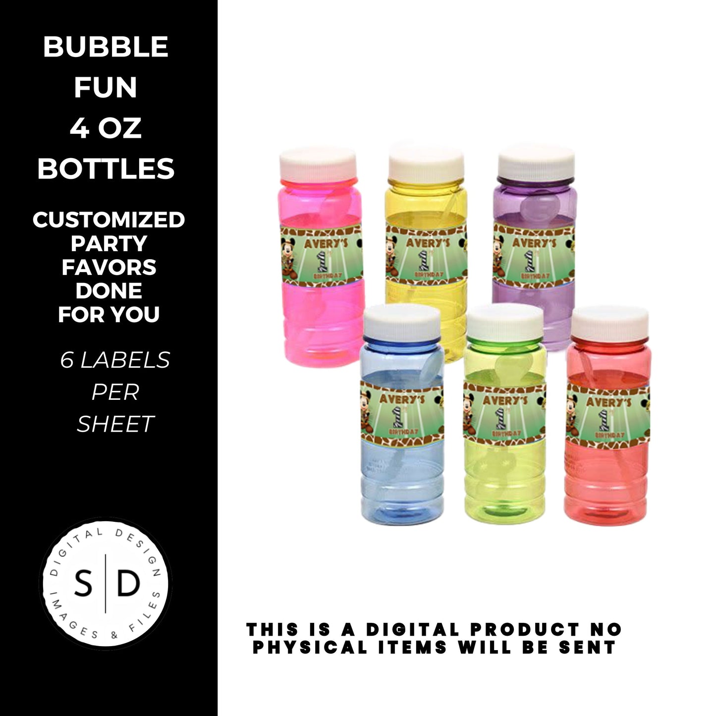 Mouse Safari Birthday Party Favors DFY